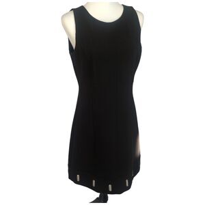 White House Black Market‎ Sleeveless Gold Cutout Sheath Cocktail Office Dress 4